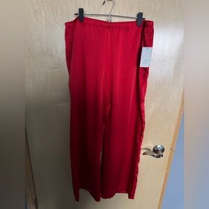 NWT red wide leg satin pull-on pants from “a new day” women’s size XL